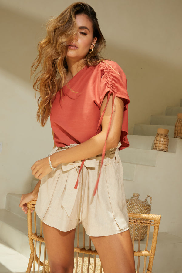 Crop top isla Terracota