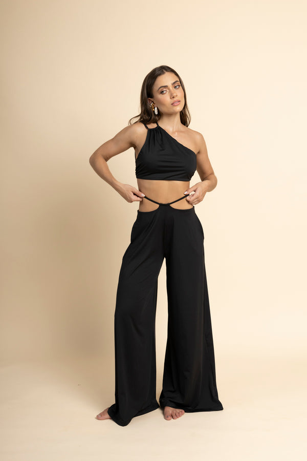 Set Top + Pantalón Marea Negro